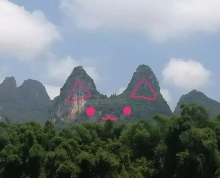 这个猫猫头山真是太逗了